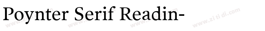 Poynter Serif Readin字体转换